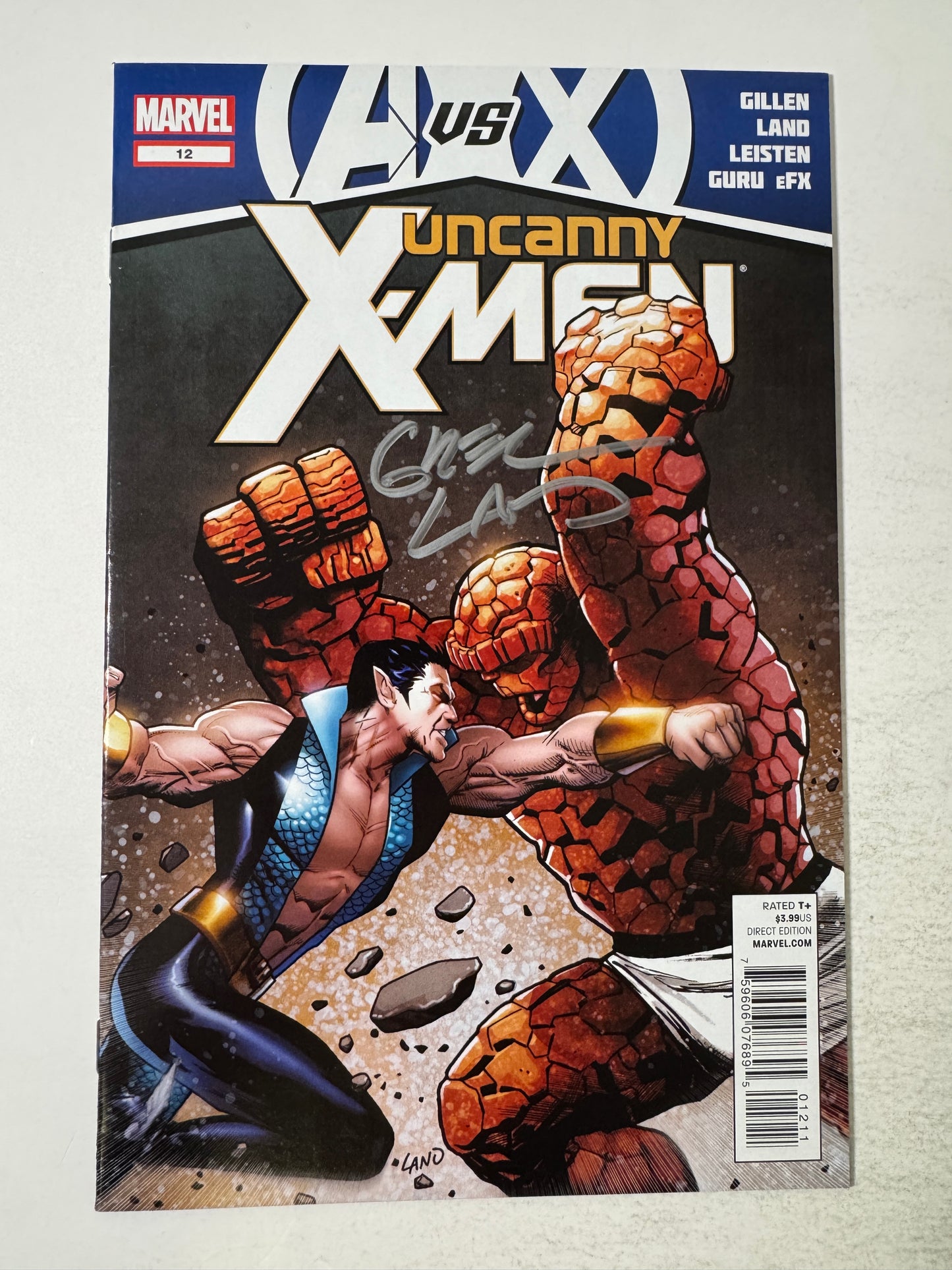 UNCANNY X-MEN #12 Vol 2 NM- SIGNED by Greg Land