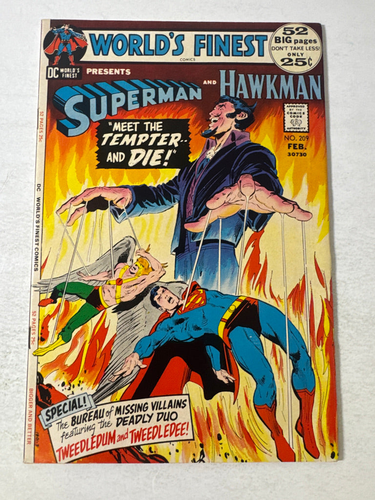 WORLD'S FINEST COMICS #209 VF+ Neal Adams Cover