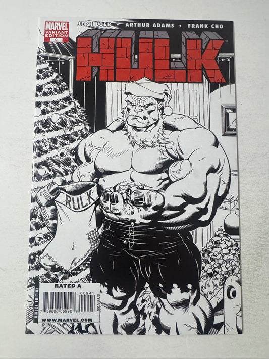HULK #9 NM- 1:100 B/W Ed McGuinness Wrap Variant