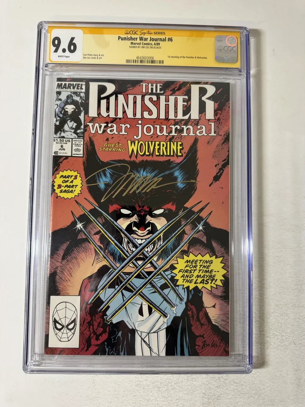 PUNISHER WAR JOURNAL #5 CGC SS 9.6 SIGNED by Jim Lee