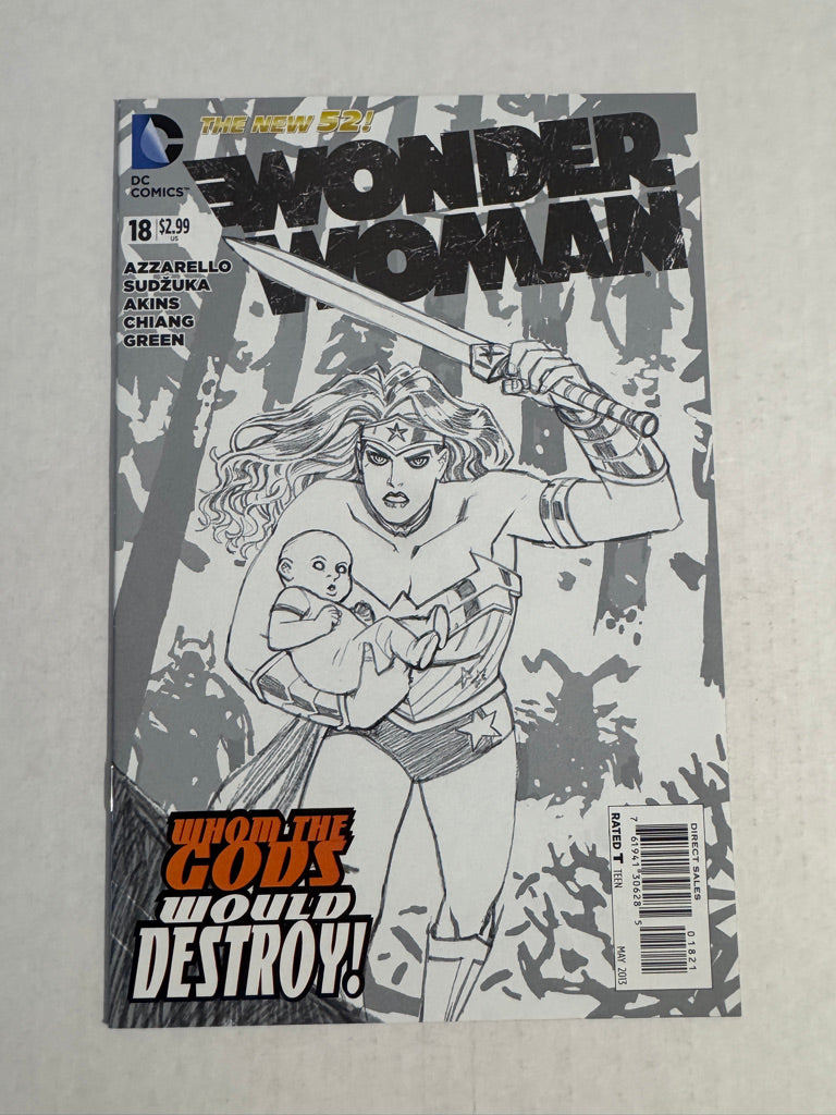 WONDER WOMAN #18 Vol 4 NM 1:25 Cliff Chiang Sketch Variant