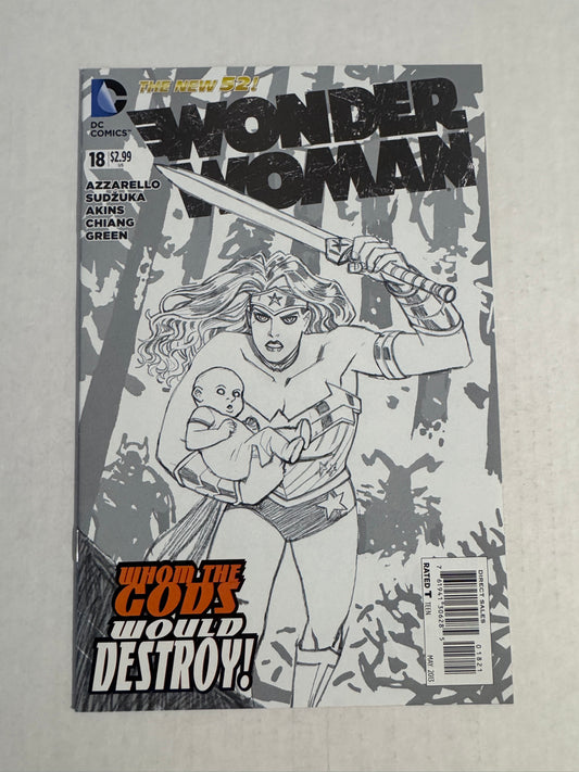 WONDER WOMAN #18 Vol 4 NM 1:25 Cliff Chiang Sketch Variant