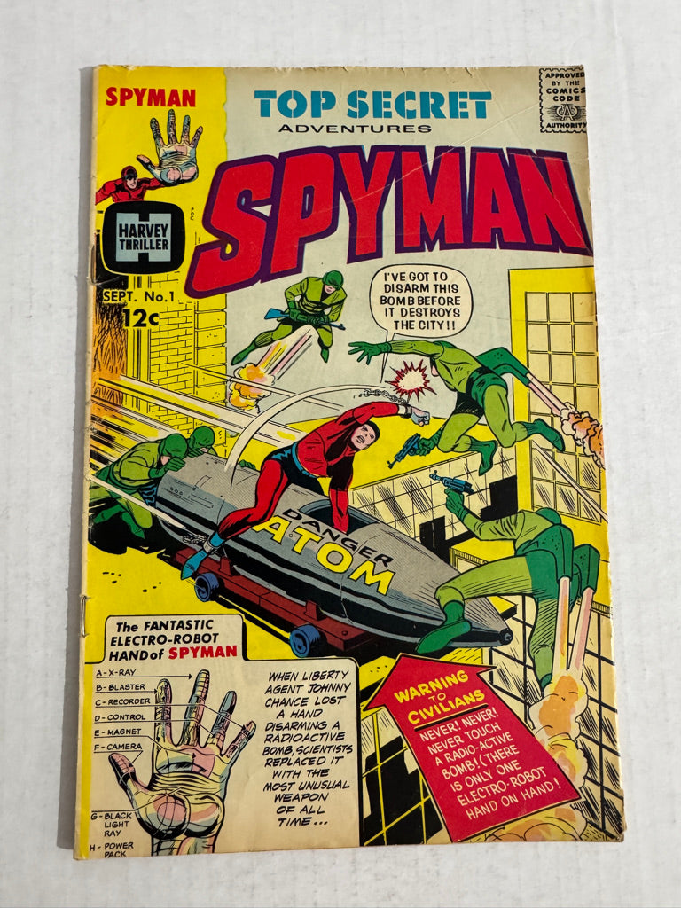 SPYMAN #1 VG+ 1ST APPEARANCE