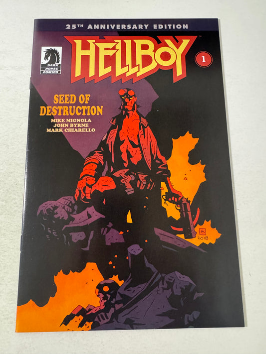 HELLBOY Seed of Destruction #1 NM- 25th Anniversary Mike Mignola Variant