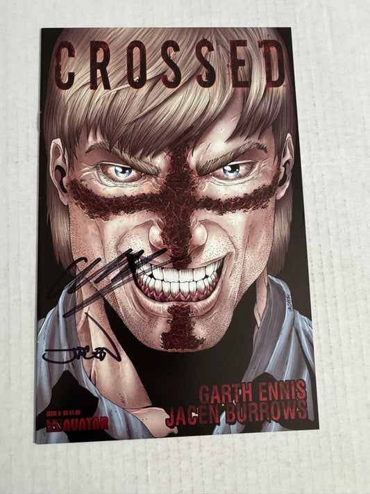 CROSSED #0 NM- Jacen Burrows Cover SIGNED 2x 1ST APPEARANCE