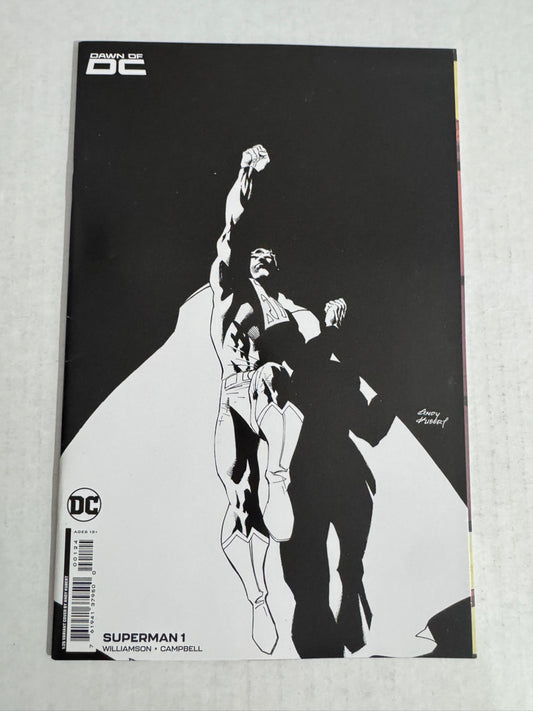 SUPERMAN #1 Vol 6 VF/NM 1:25 B/W Andy Kubert Variant 1ST APPEARANCE