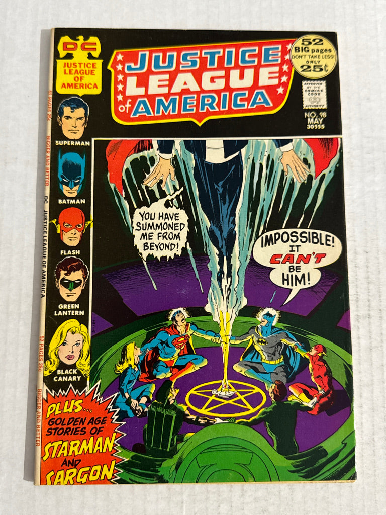 JUSTICE LEAGUE OF AMERICA #98 VF Neal Adams Cover
