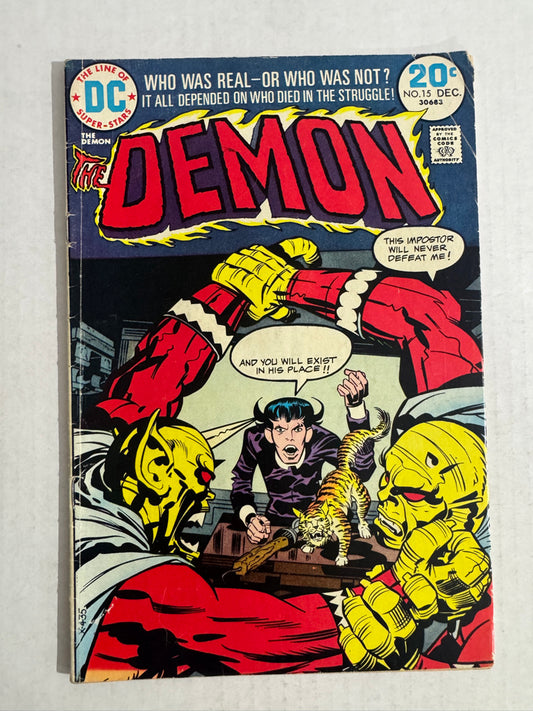THE DEMON #15 GD/VG Jack Kirby Cover