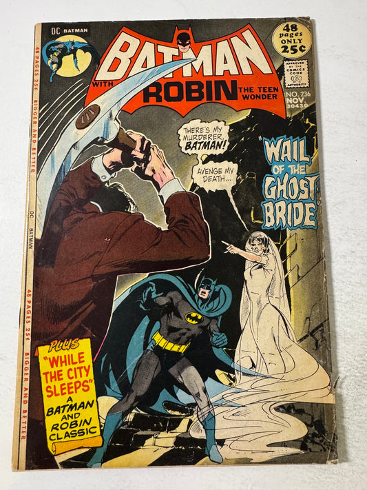 BATMAN #236 VG+ Neal Adams Cover