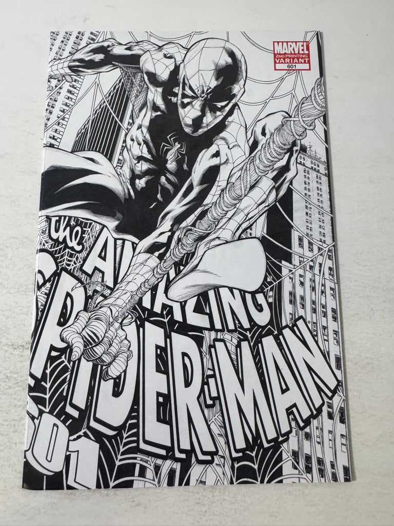 AMAZING SPIDER-MAN #601 NM- Joe Quesada B/W 2nd Print Variant