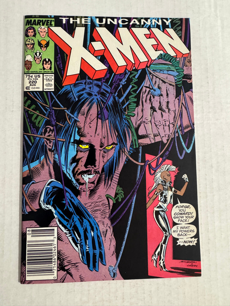 UNCANNY X-MEN #220 NM- Marc Silvestri Cover NEWSSTAND