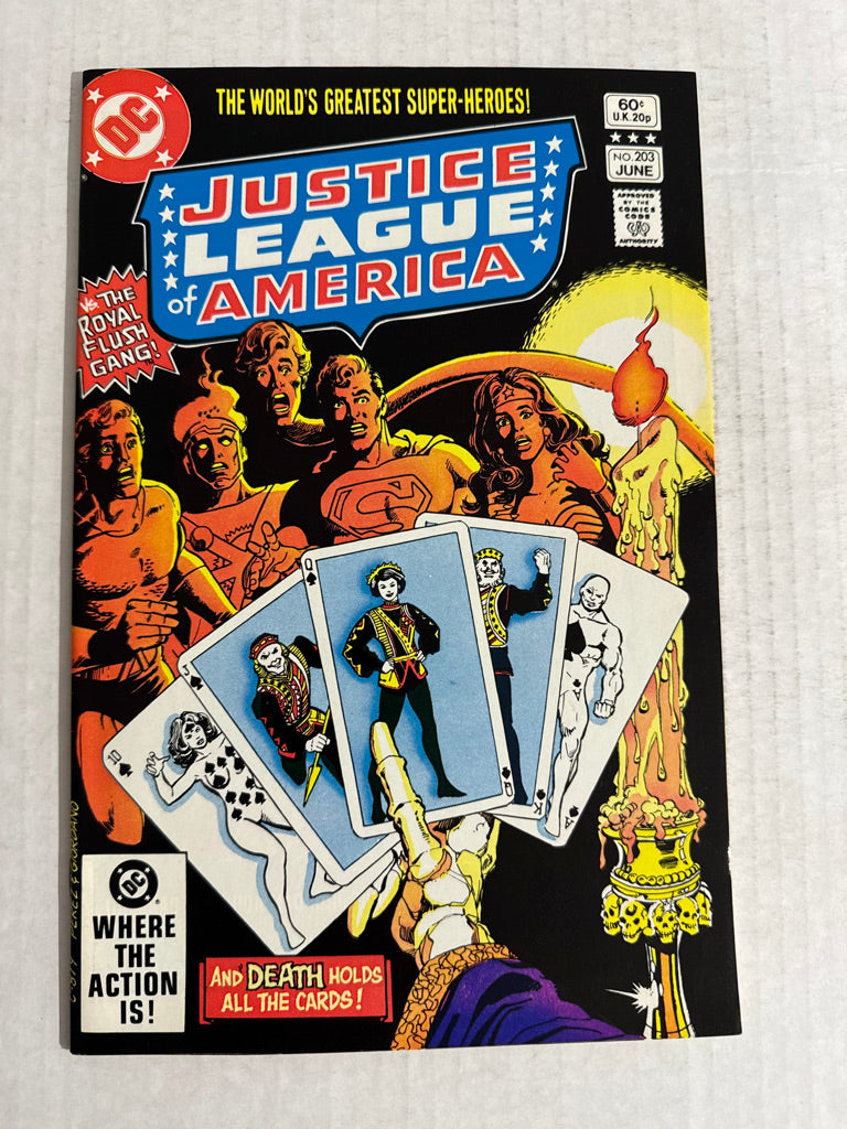 JUSTICE LEAGUE OF AMERICA #203 VF/NM NM George Perez Cover DOUBLE COVER