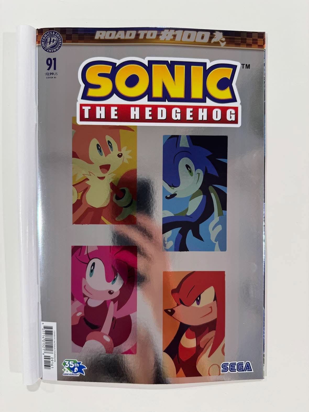 SONIC THE HEDGEHOG #91 NM 1:10 Nathalie Fourdraine Foil Variant