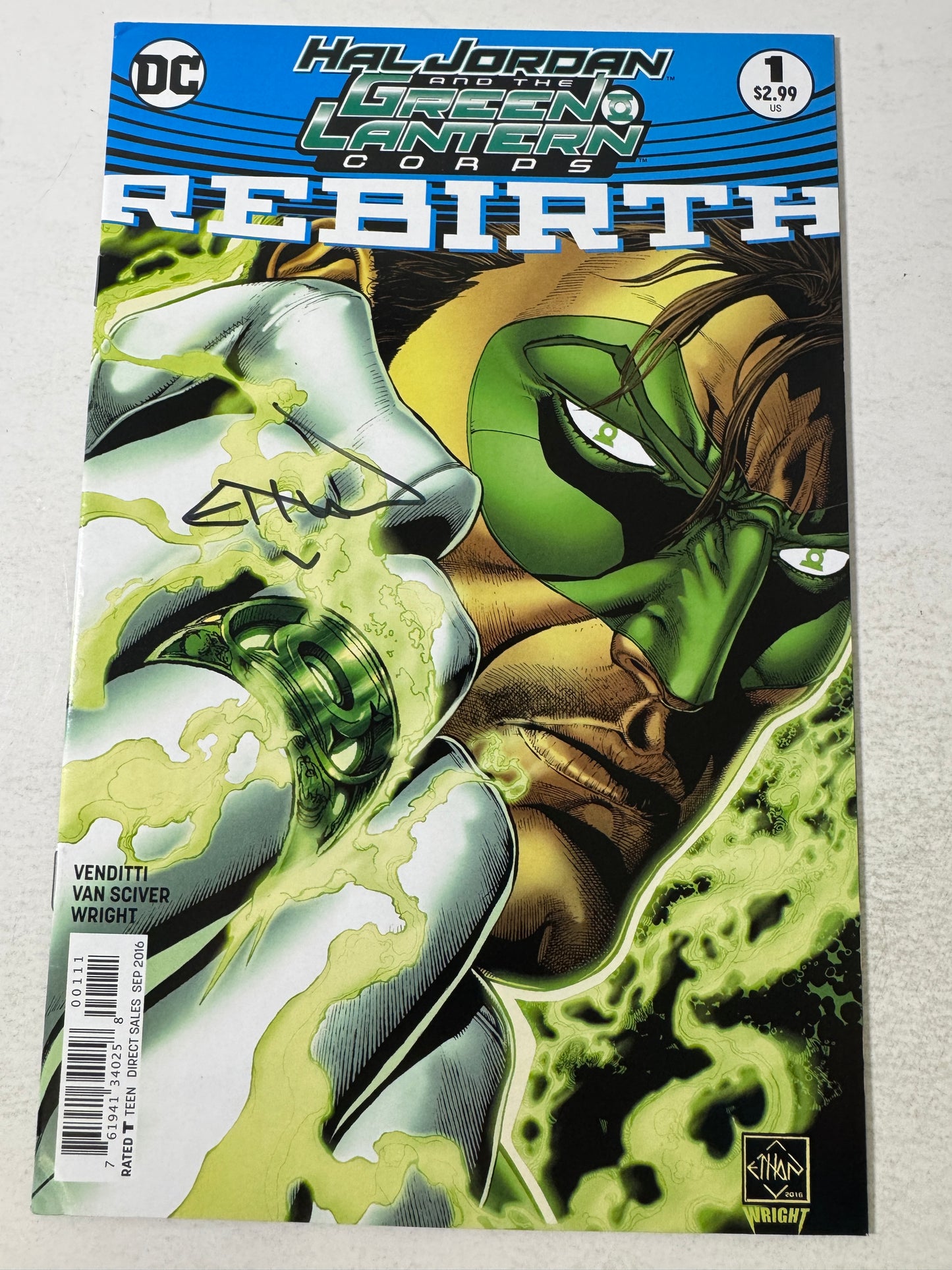 HAL JORDAN AND THE GREEN LANTERNS REBIRTH #1 VF SIGNED by Ethan Van Sciver