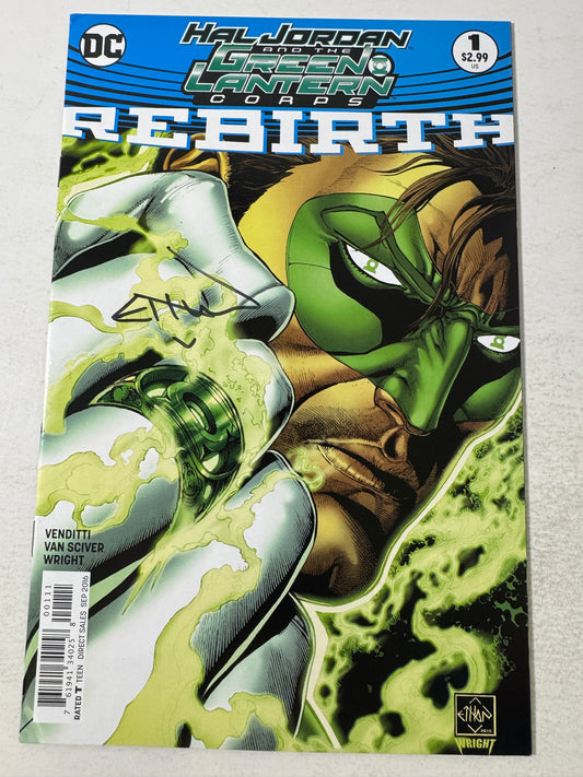HAL JORDAN AND THE GREEN LANTERNS REBIRTH #1 VF SIGNED by Ethan Van Sciver