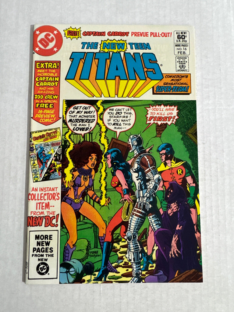 NEW TEEN TITANS #16 NM George Perez Cover 1ST APPEARANCE