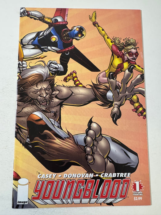 YOUNGBLOOD #1 Vol 4 VF 2nd Print Wrap Variant