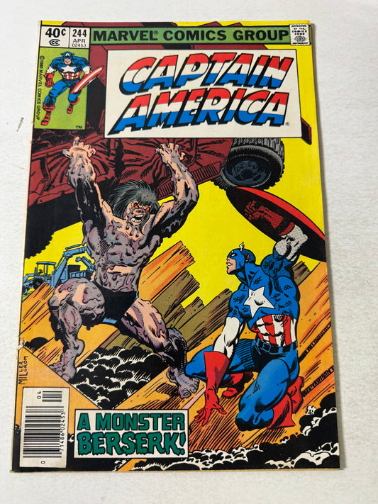 CAPTAIN AMERICA #244 VG+ NEWSSTAND Frank Miler Cover