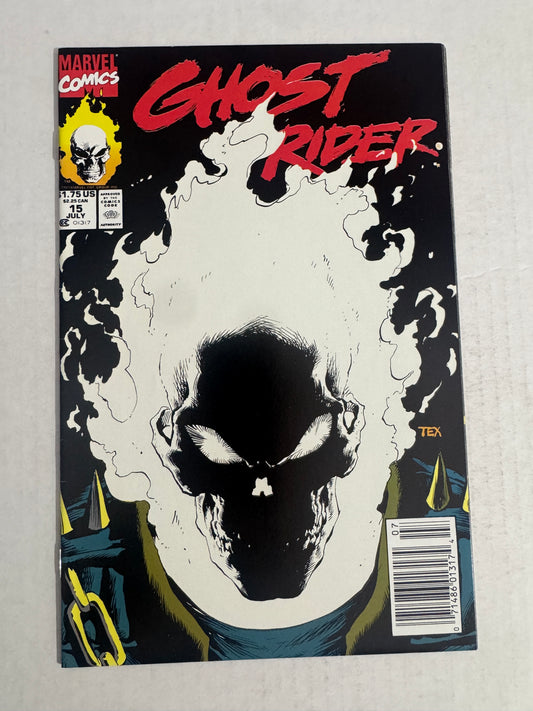 GHOST RIDER #15 Vol 2 NM- Glow In The Dark Cover NEWSSTAND