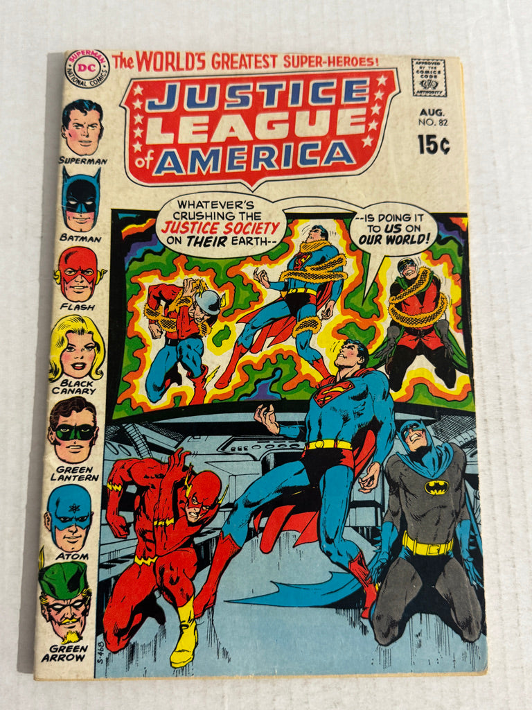 JUSTICE LEAGUE OF AMERICA #82 VG Neal Adams Cover 1ST APPEARANCE