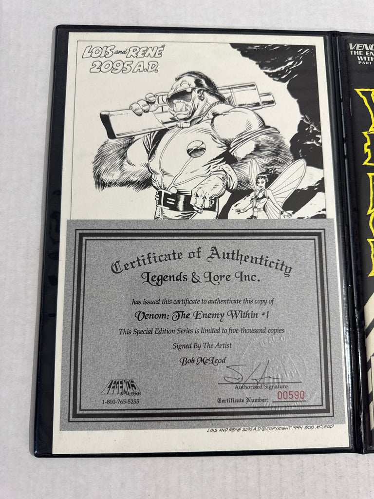 VENOM THE ENEMY WITHIN #1 NM- SIGNED by Bob McLeod