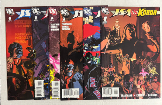 JSA VS KOBRA #1-6 NM Gene Ha Cover SET