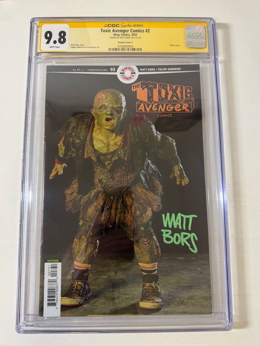 TOXIC AVENGER COMICS #2 CGC SS 9.8  1:5 Photo Variant SIGNED