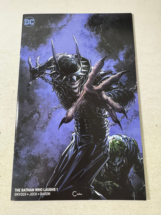 THE BATMAN WHO LAUGHS #1 NM Clayton Crain Variant 1ST APPEARANCE