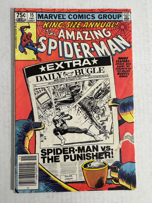 AMAZING SPIDER-MAN ANNUAL #15 VG Frank Miller Cover NEWSSTAND