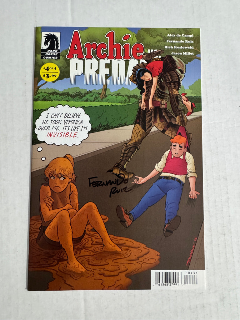 ARCHIE VS PREDATOR #4 VF/NM Joe Quinones Variant SIGNED by Fernado Ruiz