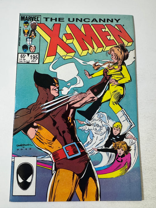 UNCANNY X-MEN #195 VF+ Bill Sienkiewicz Cover