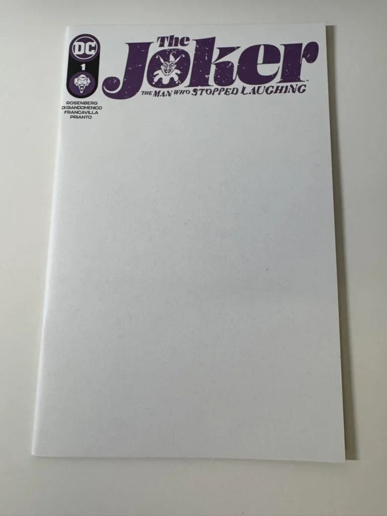 THE JOKER The Man Who Stopped Laughing #1 NM Blank Variant