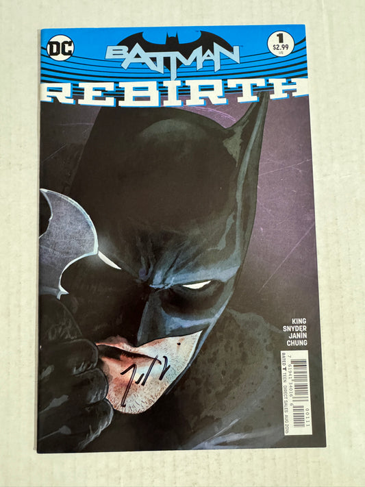 BATMAN REBIRTH #1 NM- SIGNED by Tom King