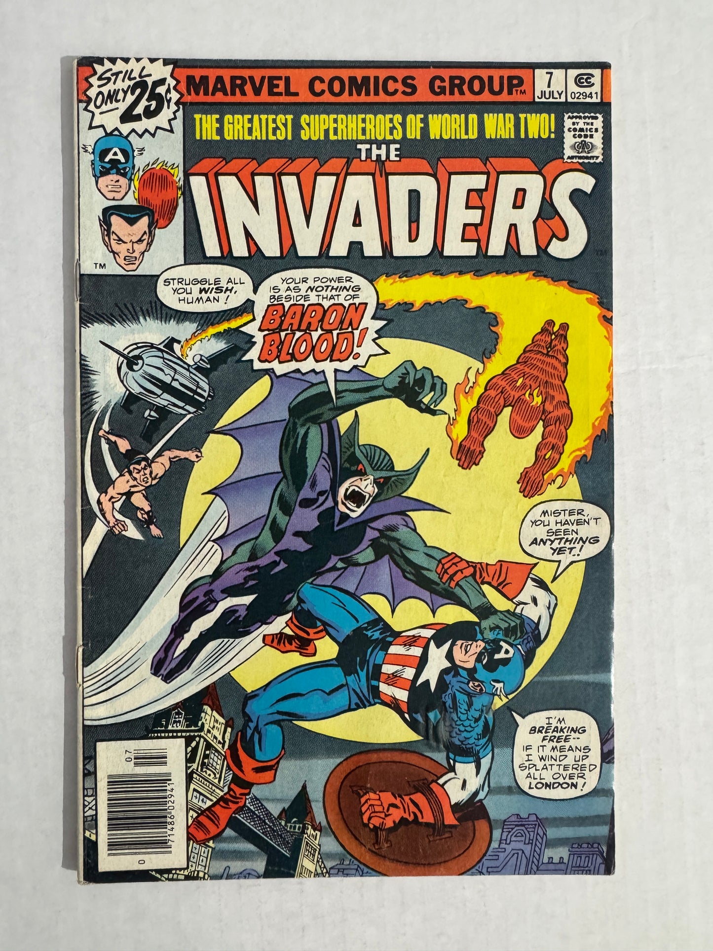 INVADERS #7 VG+ 1ST APPEARANCE