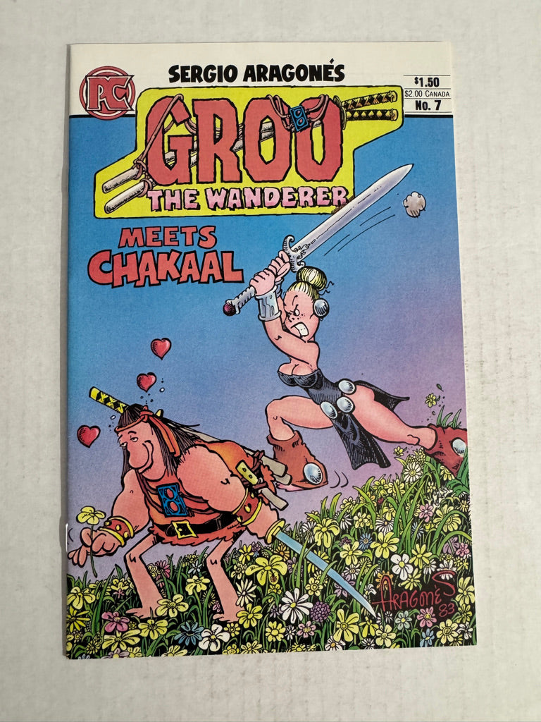 GROO THE WANDERER #7 VF/NM Sergio Aragones Cover 1ST APPEARANCE