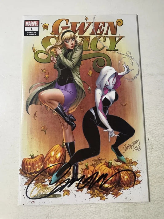 GWEN STACY #1 NM J Scott Campbell Variant SIGNED
