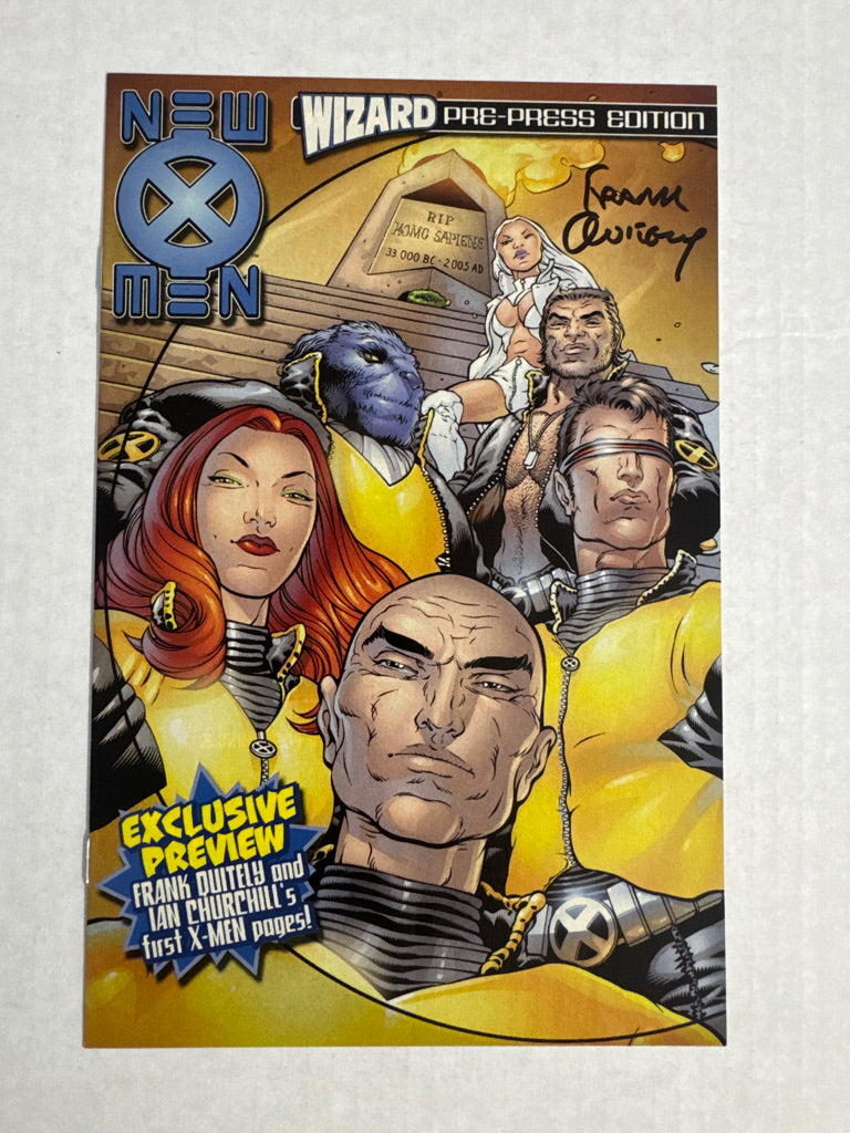 NEW X-MEN WIZARD PRE-PRESS EDITION NM Promo SIGNED by FRANK QUITELY