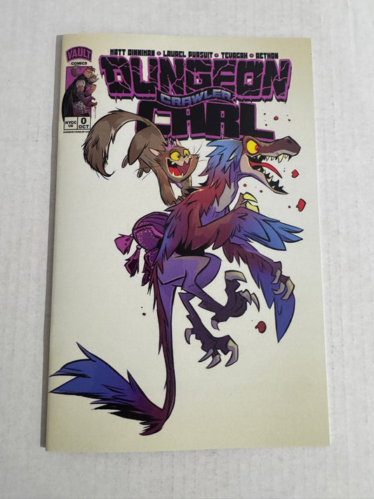 DUNGEON CRAWLER CARL #0 NM  NYCC Brett Bean Foil Embossed Donut & Mongo Variant LTD 300