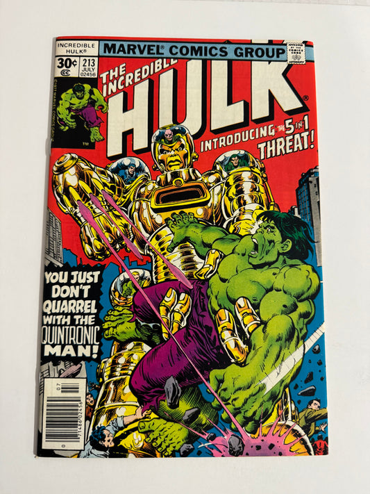 INCREDIBLE HULK #213 VF/NM 1ST APPEARANCE