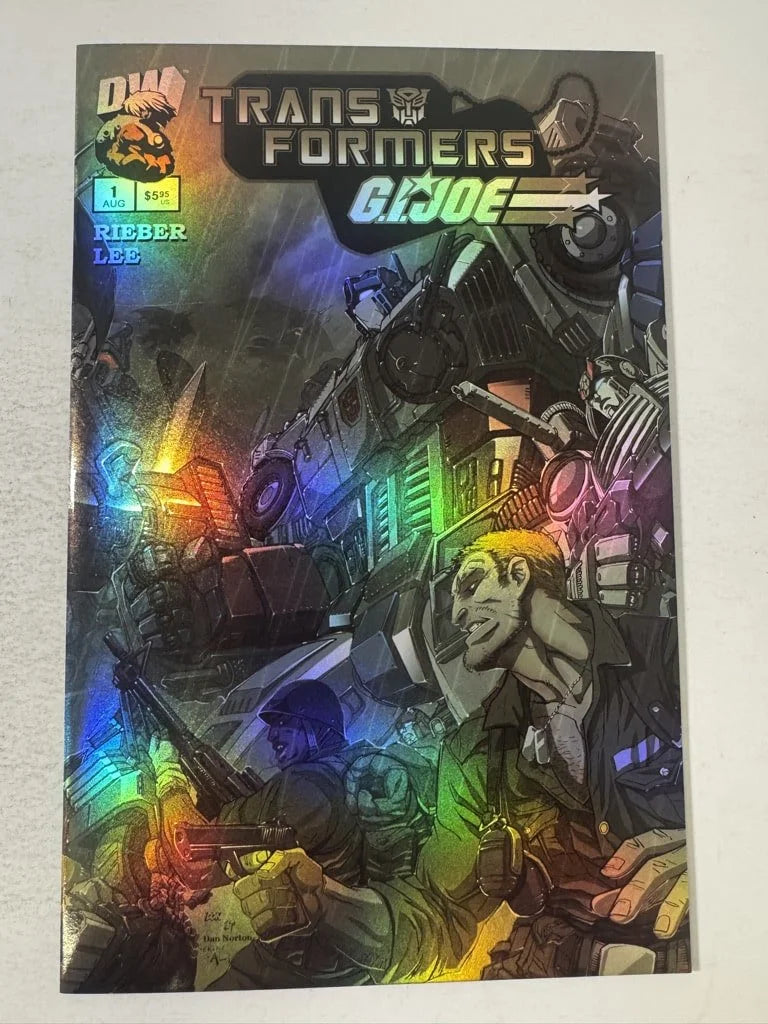 TRANSFORMERS GI JOE #1 NM Pat Lee Holofoil Variant