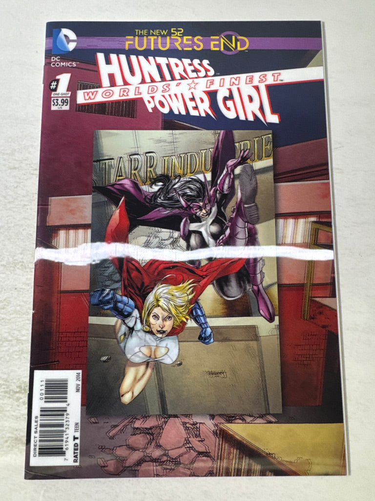 HUNTRESS POWER GIRL WORLD'S FINEST FUTURES END #1 NM Lenticular Cover 1ST APPEARANCE