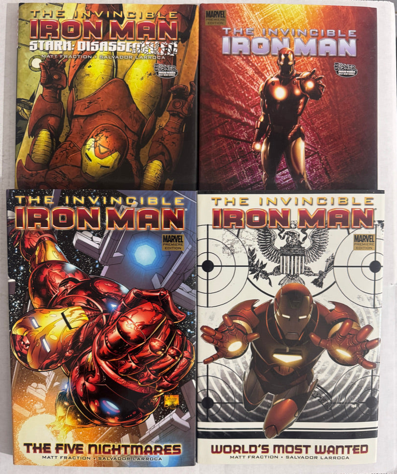 INVINCIBLE IRON MAN Fraction Larroca Vol 1-4 Premiere Edition HC NM