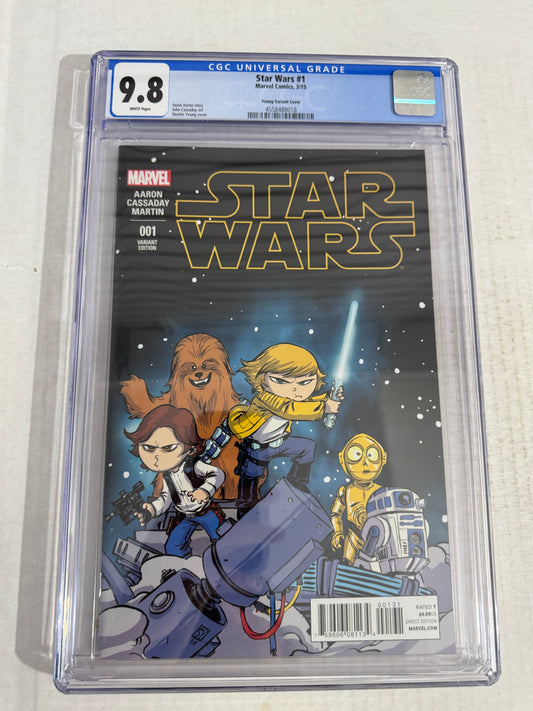 STAR WARS  #1 9.8 CGC Skottie Young Variant