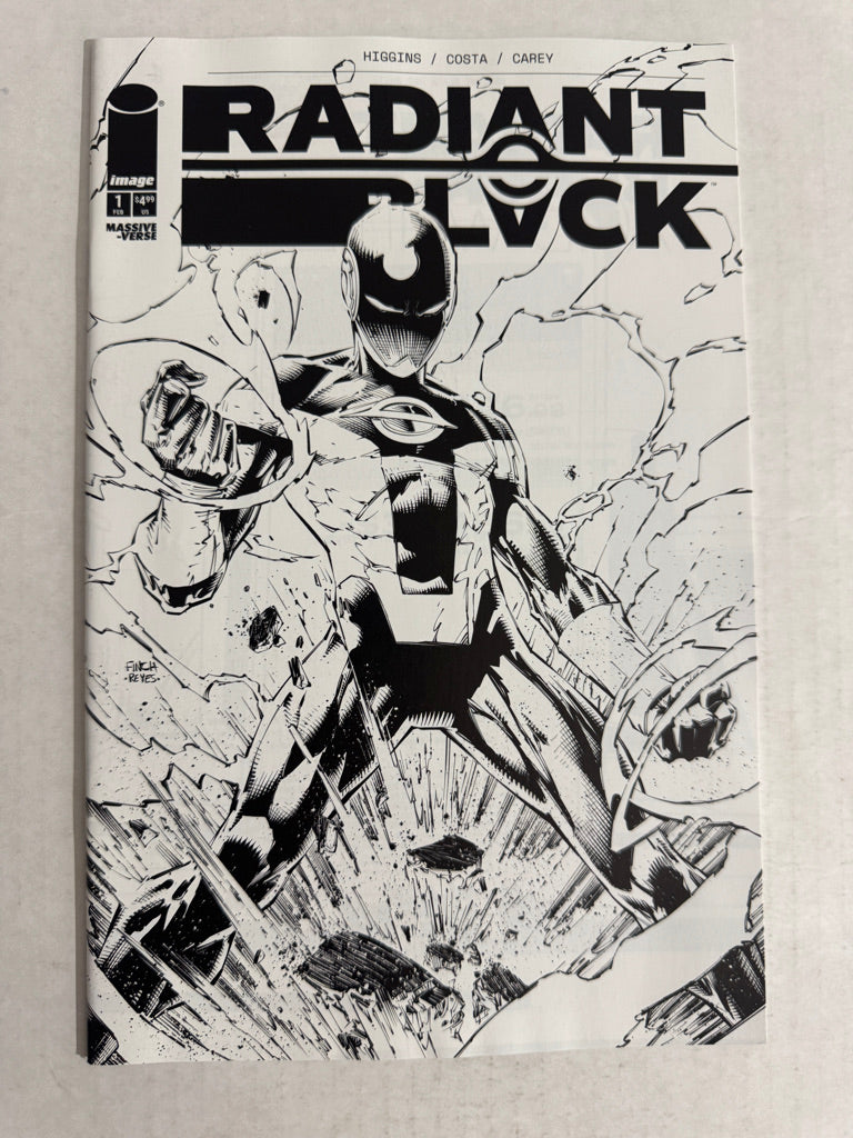 RADIANT BLACK AND WHITE #1 David Finch Cover