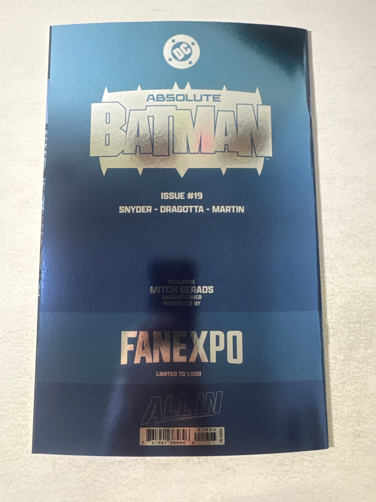 ABSOLUTE BATMAN #19 NM Mitch Gerads Foil Variant LTD 1000