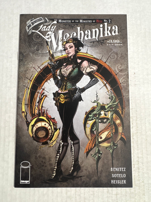 LADY MECHANIKA The Monster of The Ministry of Hell #2 NM Joe Benitez Cover