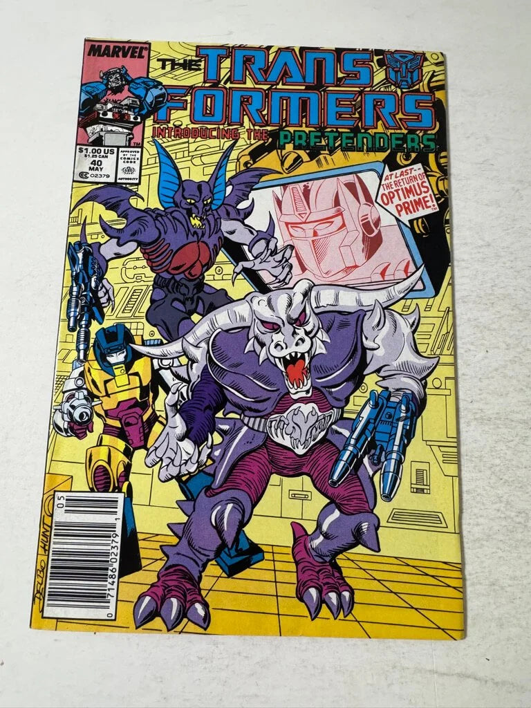 TRANSFORMERS #40 VF/NM NEWSSTAND 1ST APPEARANCE