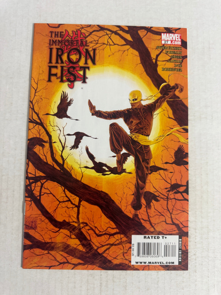 IMMORTAL IRON FIST #27 NM Kaare Andrews Cover