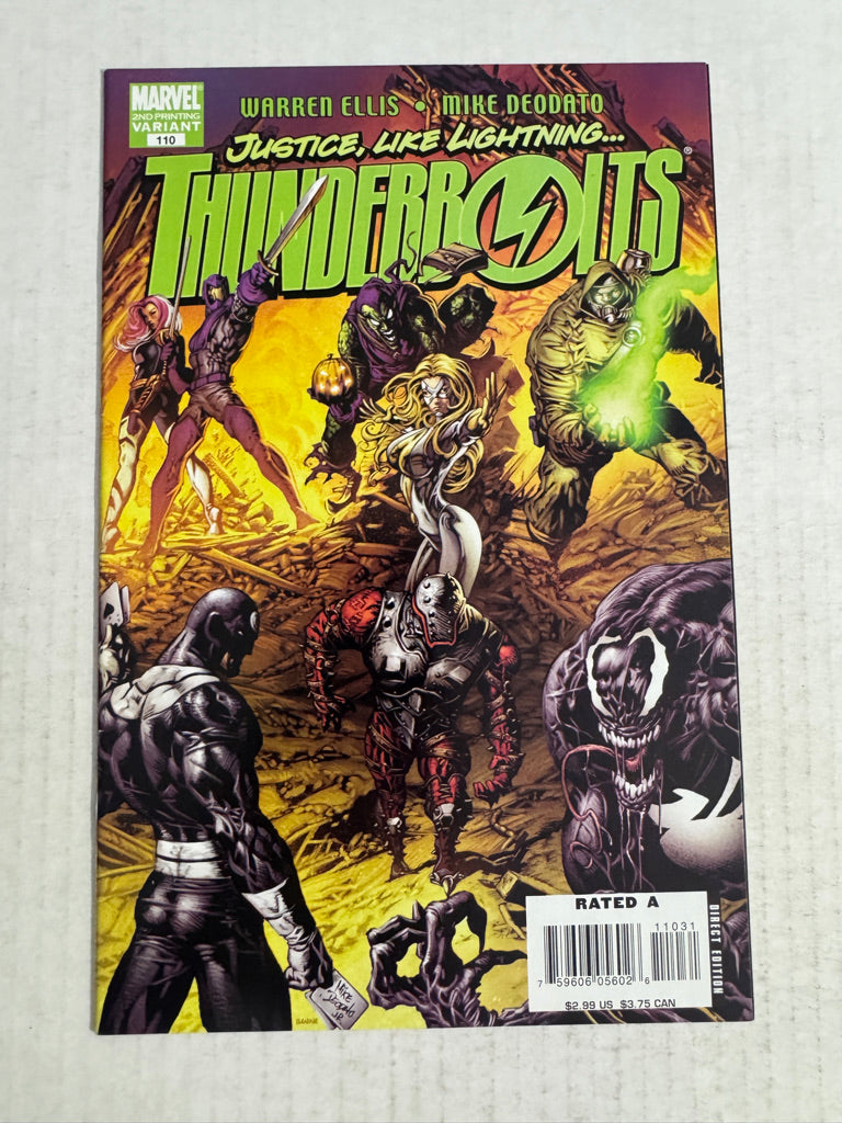 THUNDERBOLTS #110 VF/NM 2nd Print Mike Deodato Jr Variant