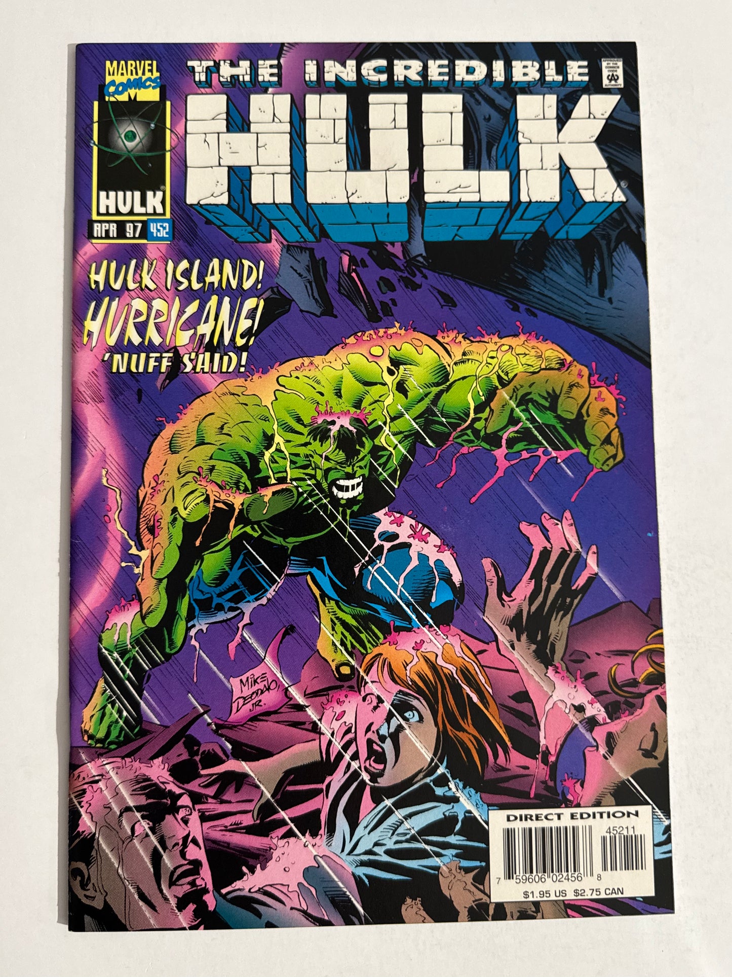 INCREDIBLE HULK #452 VF/NM  Mike Deodato Jr Cover